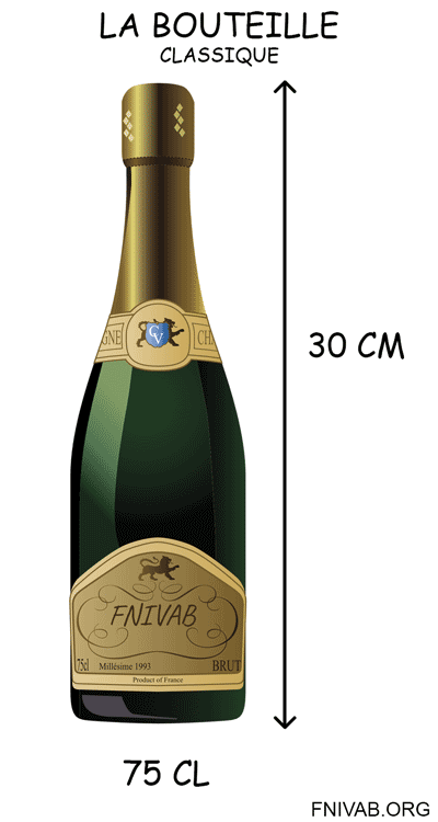 La taille des bouteilles de champagne, leur nom et d’où vient-il? - Le