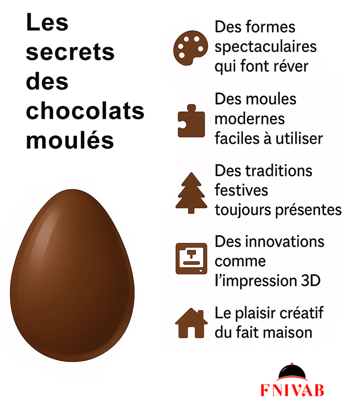 infographie chocolat moulé